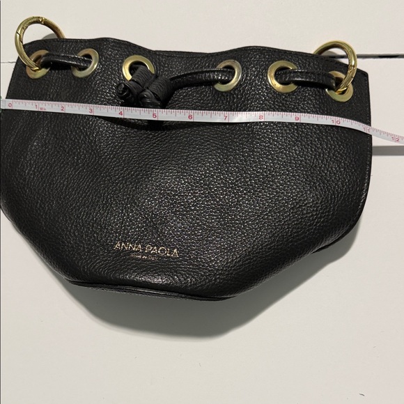 Anna Paola Black Mini Bucket Bag - Picture 6 of 8